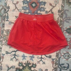 Alo Match Point Skirt Candy Red Medium